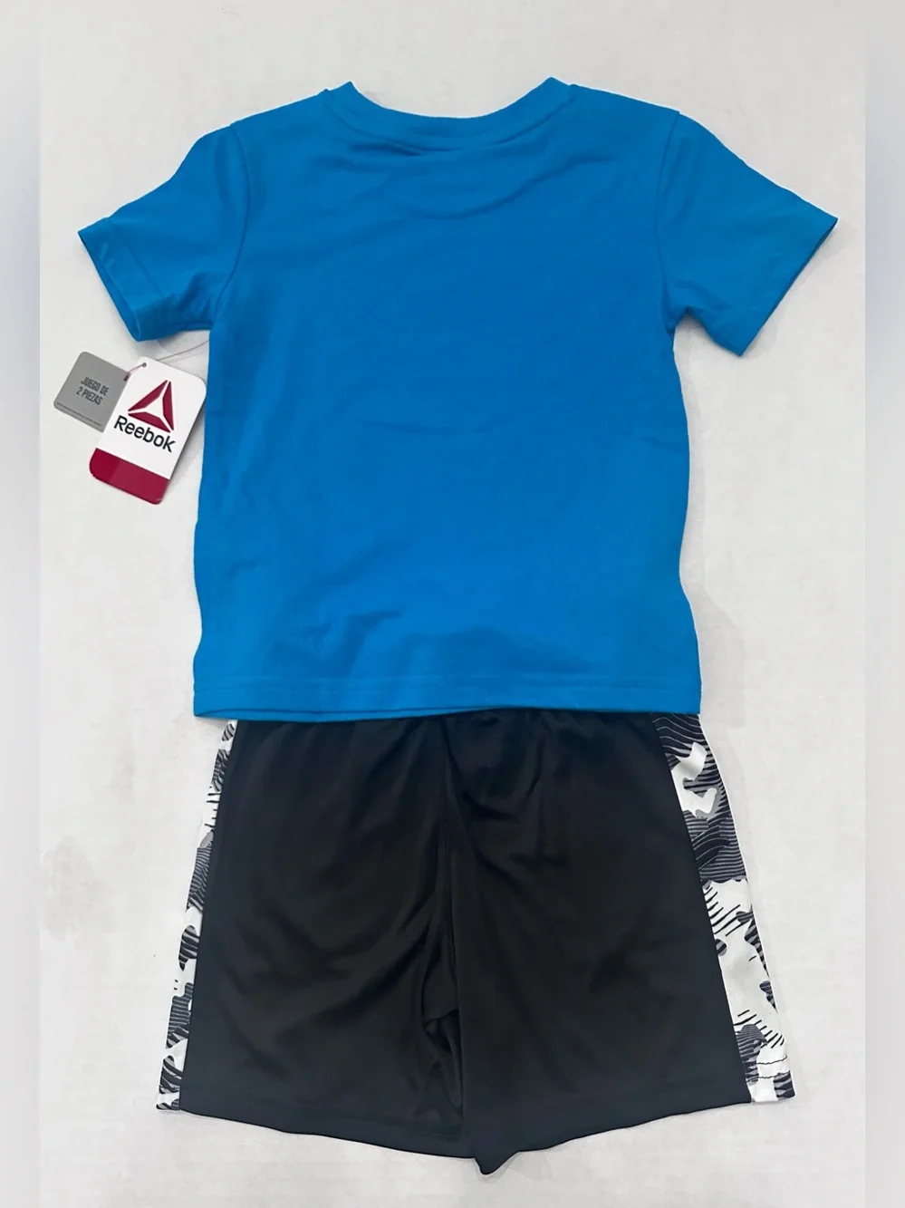 Reebok Toddler Boys Size 2T Blue Graphic T-Shirt and Black Shorts Set NWT's